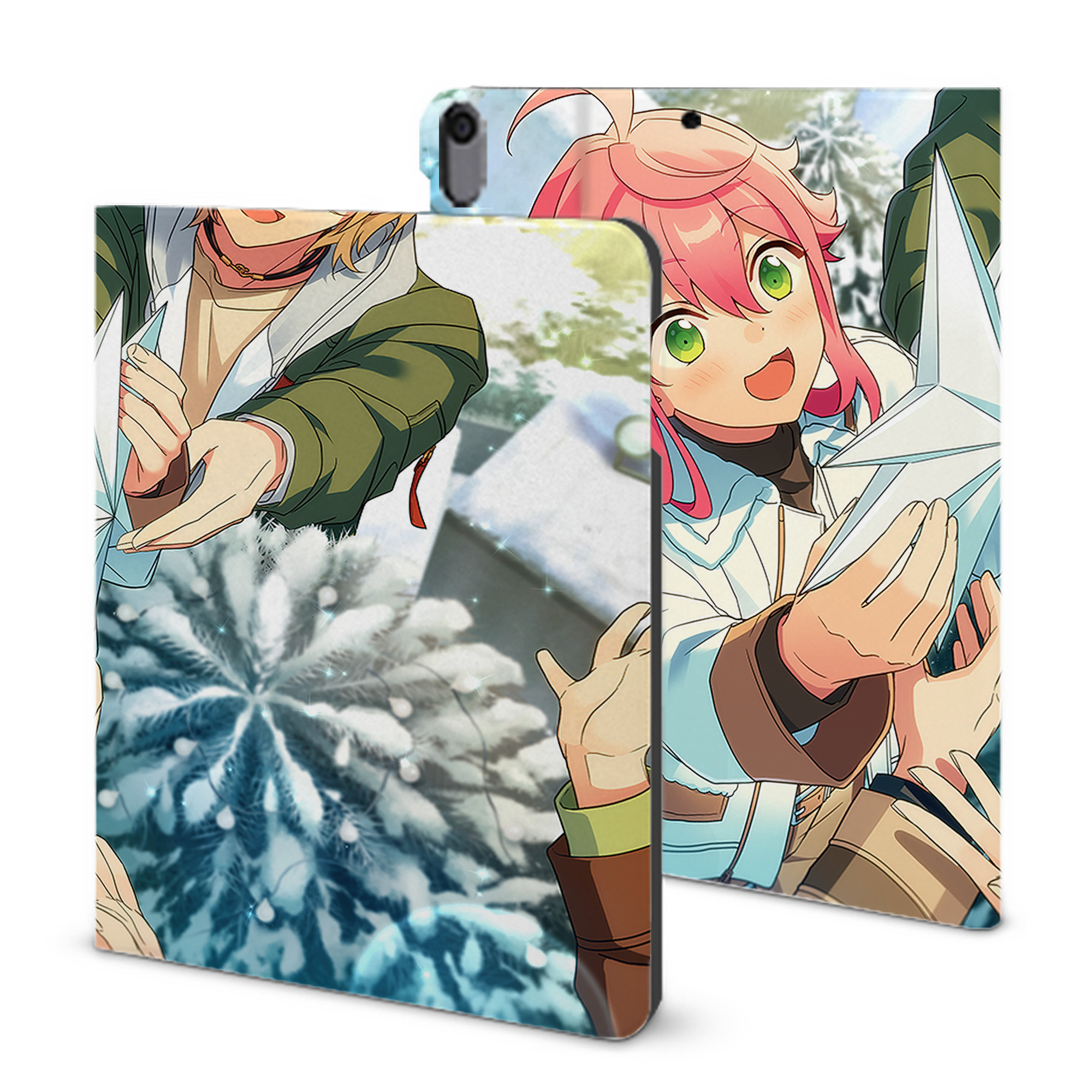 （画像用） あんさんぶるスターズ! Ensemble Stars IPad ケース ブック型 PUレザー TPU 耐衝撃 軽量 薄型 ペン収納なし 全面保護 IPad 各モデル対応